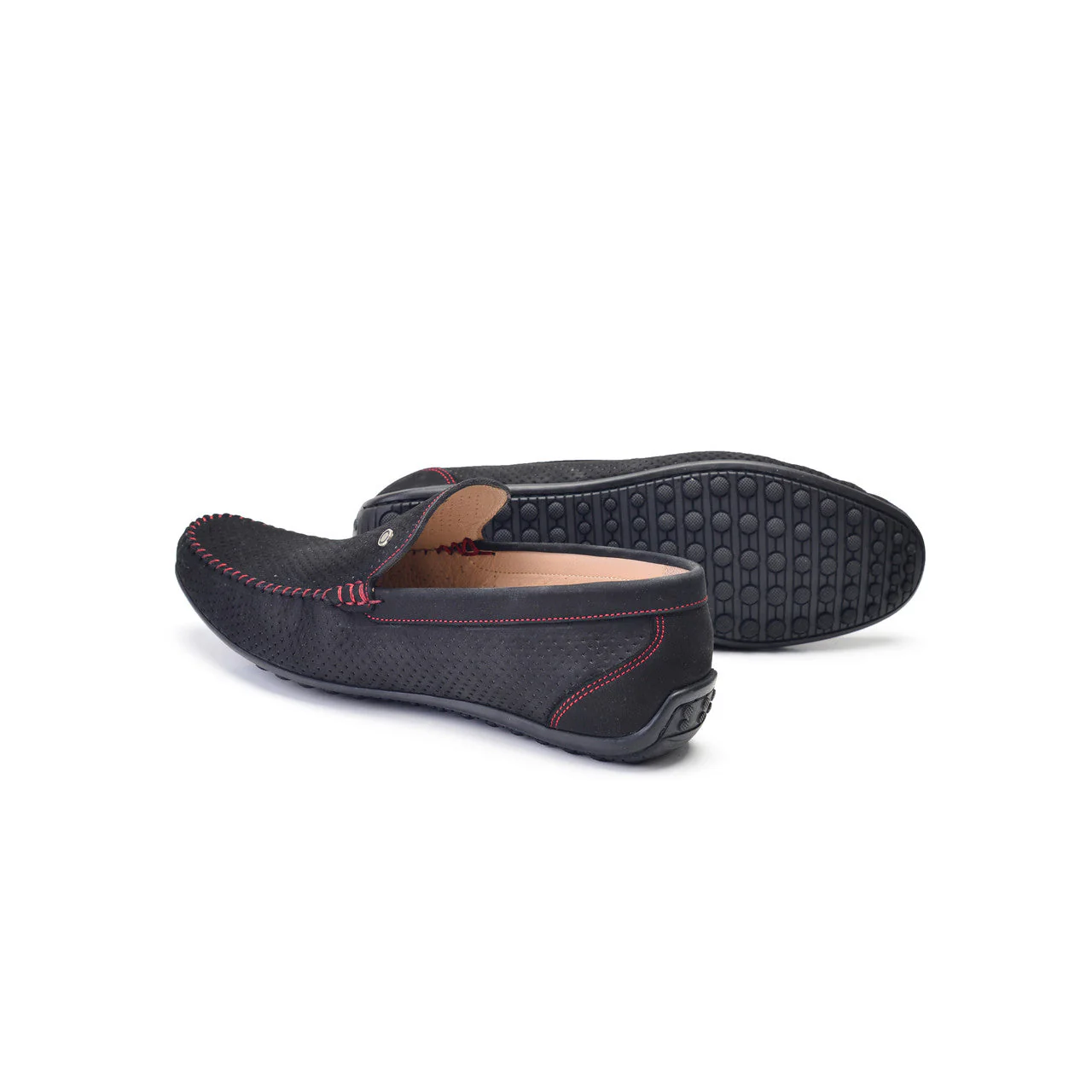 P00023-2301-perforated Driving shoe Black - Image 3