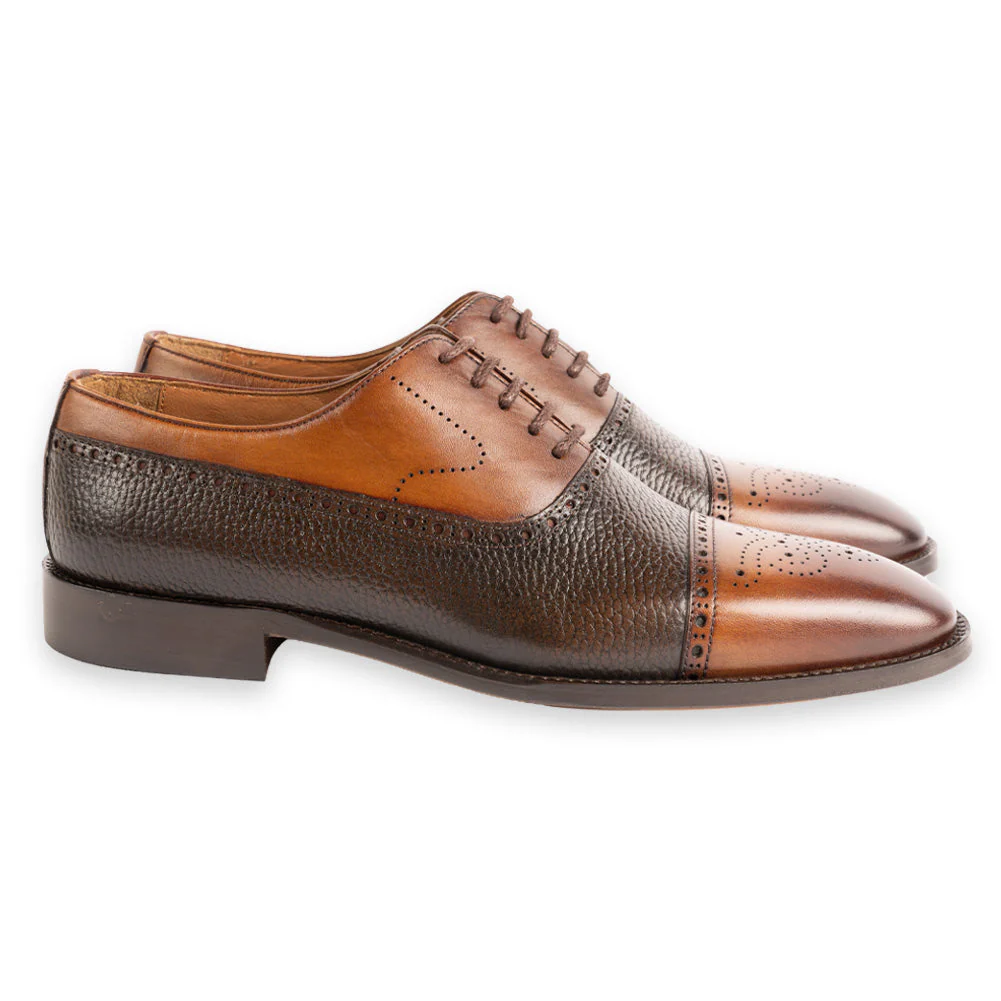 P0005223 -Kand -Two Lace up-Brown+Tan - Image 2