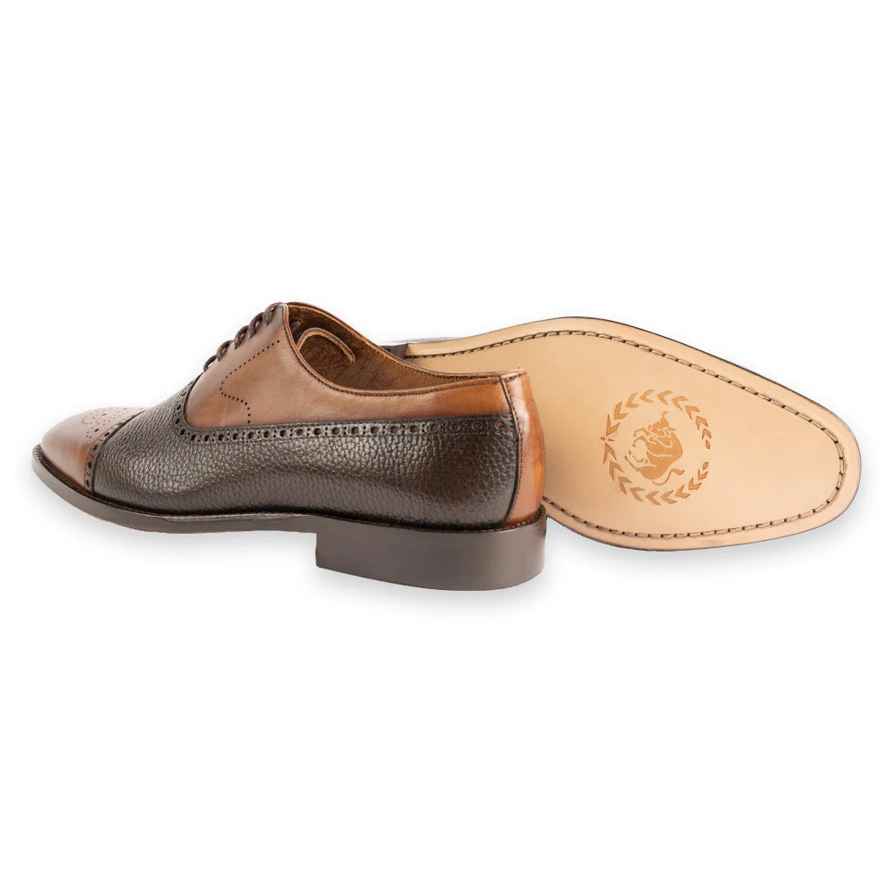 P0005223 -Kand -Two Lace up-Brown+Tan - Image 3