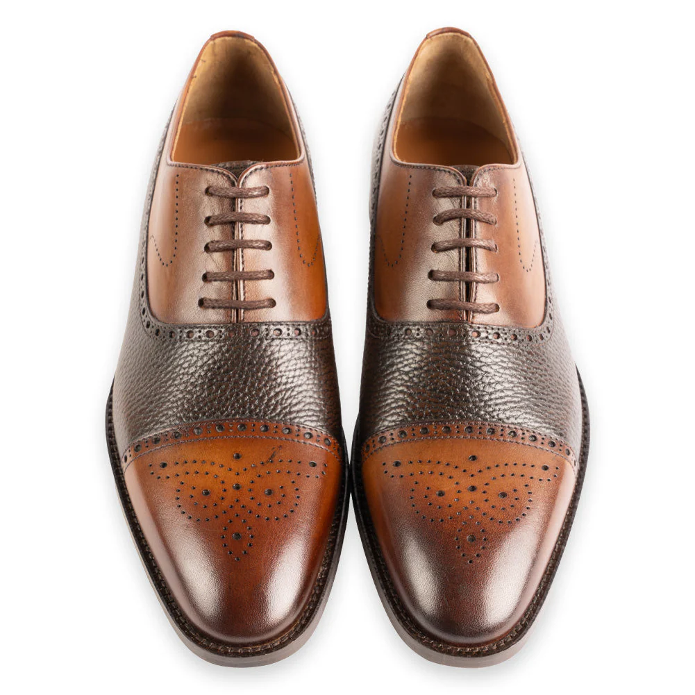 P0005223 -Kand -Two Lace up-Brown+Tan - Image 4
