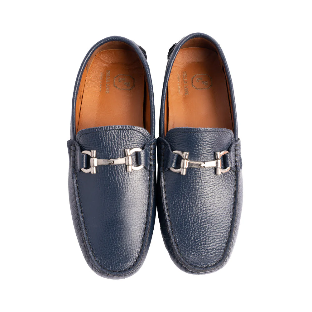 P00091- Palm Beach -Driving shoe Navy - Image 4