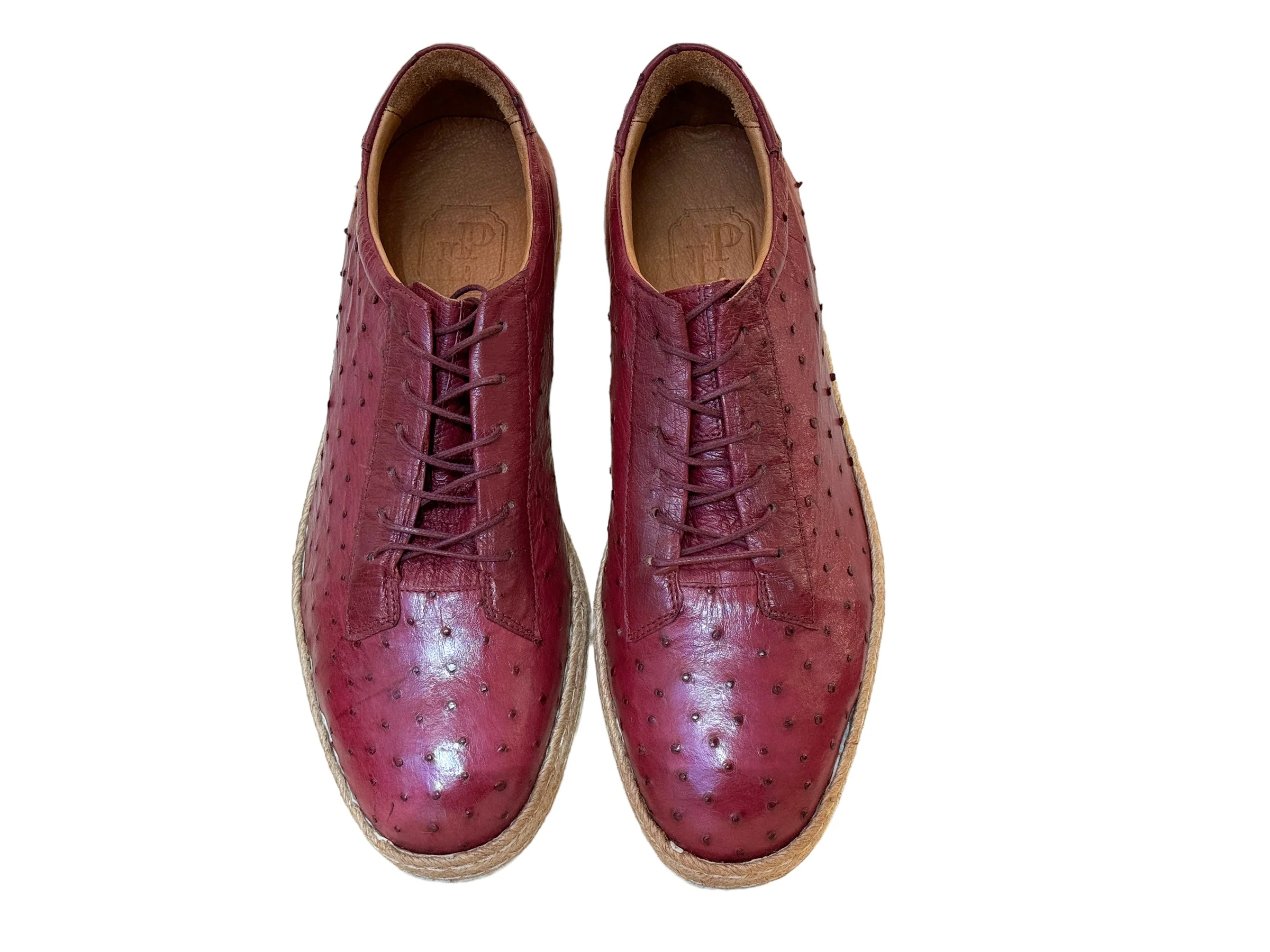P0106 Monaco Genuine Ostrich Sport- Burgundy - Image 4