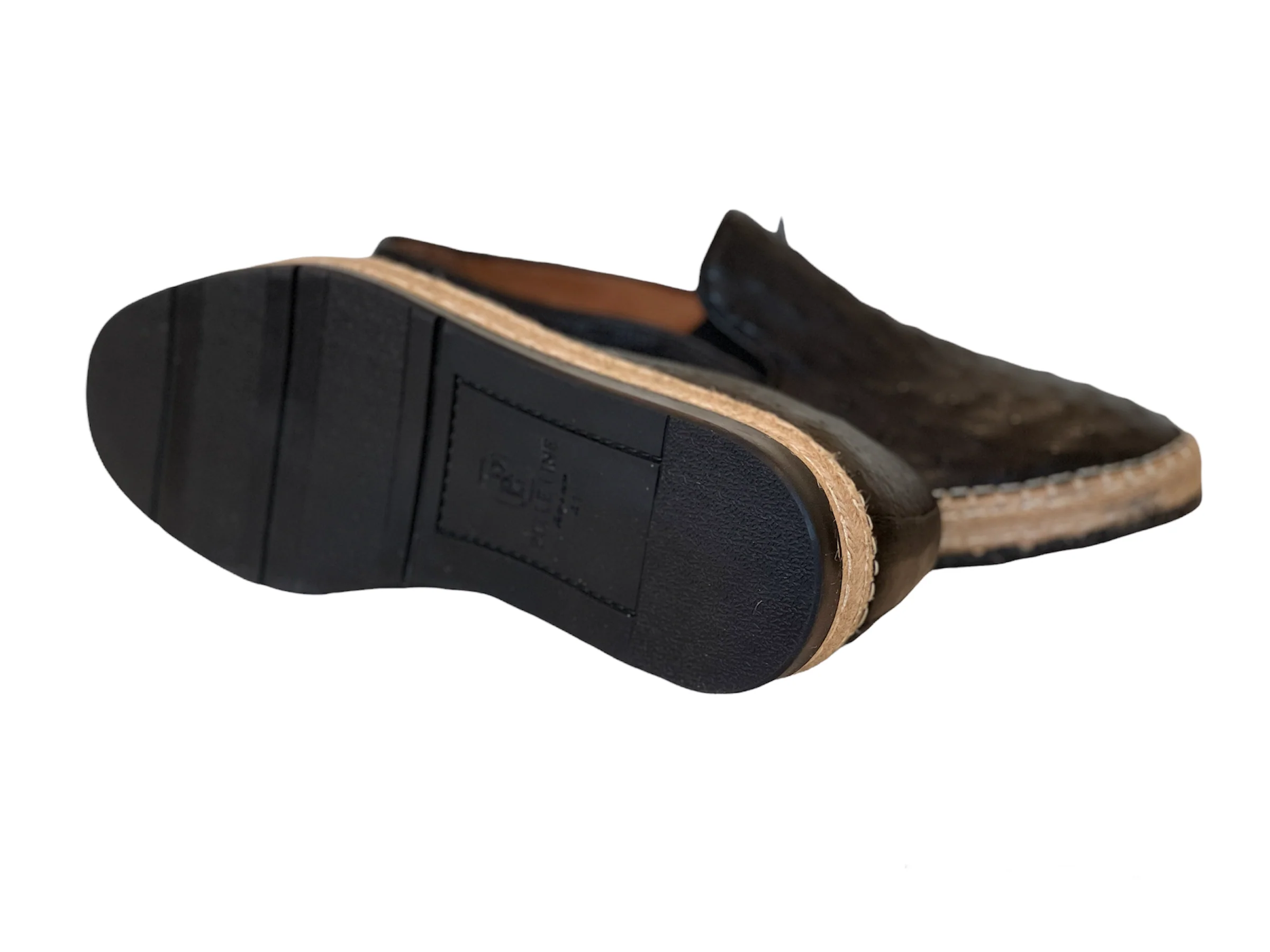 P01201 San Remo Genuine Ostrich Sport Loafer- Black - Image 3