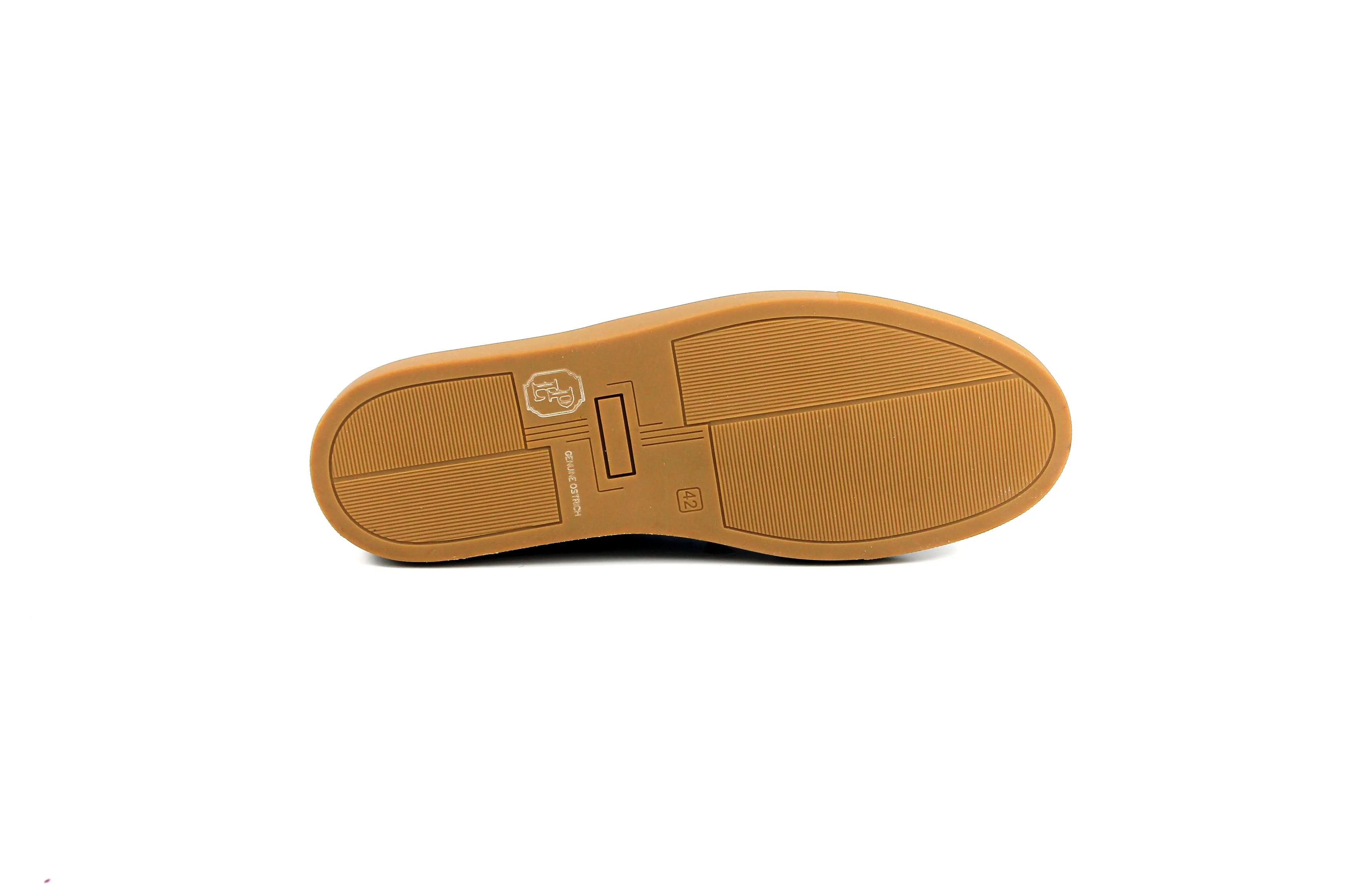 P01302 Grafton Genuine Ostrich Fashion Loafer- Navy - Image 3