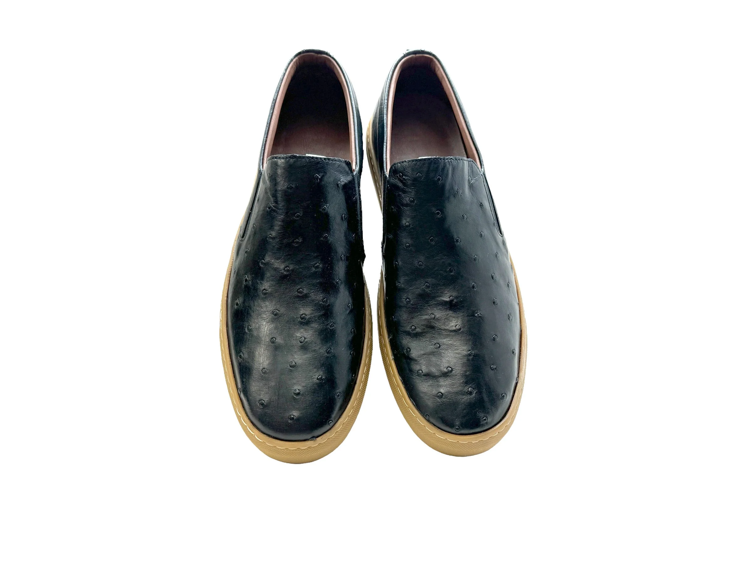 P01302 Grafton Genuine Ostrich Fashion Loafer- Navy - Image 4