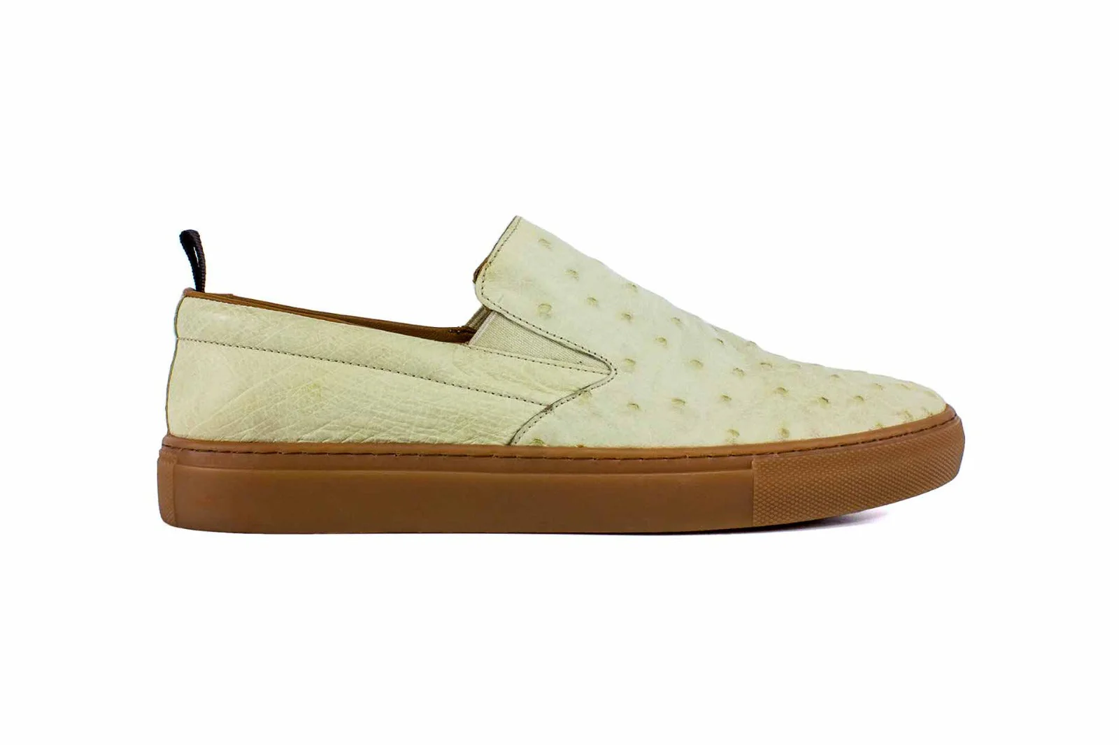 P01303 Grafton Genuine Ostrich Fashion Loafer- Bone - Image 2