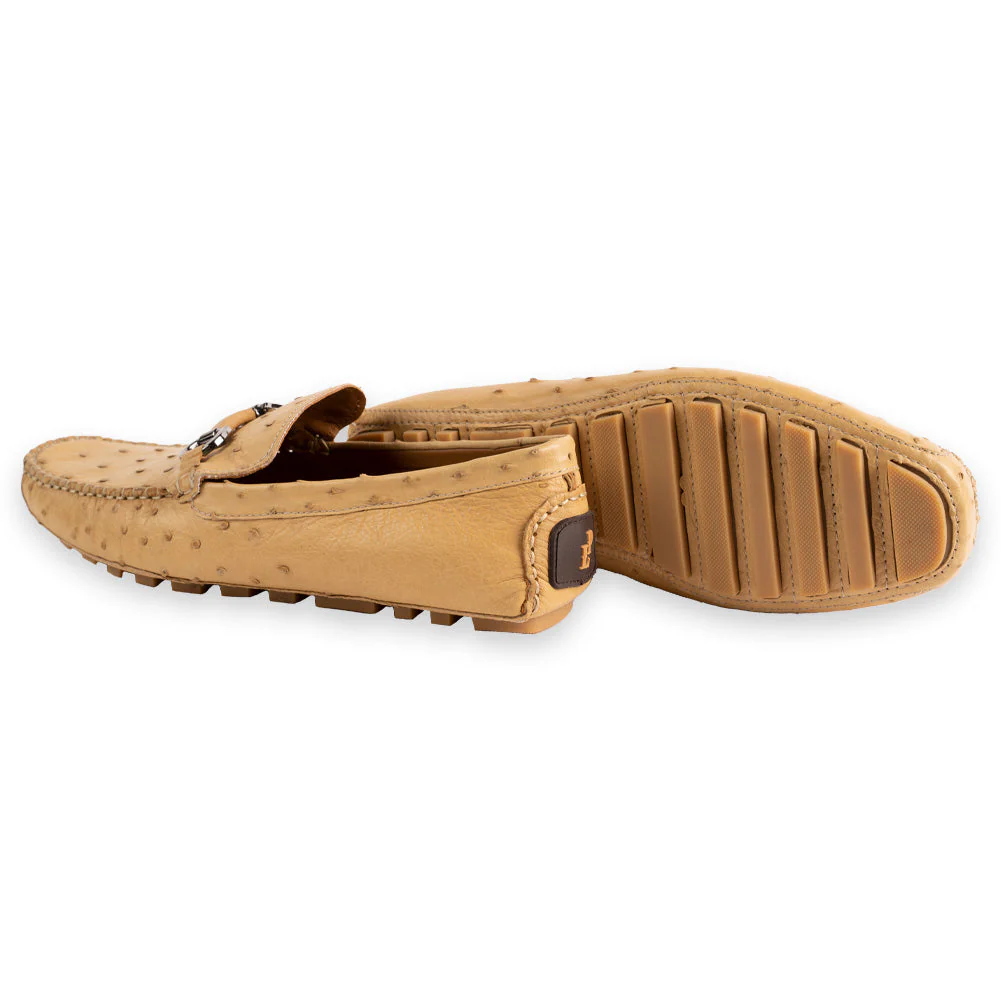 P01401 Palm Beach Genuine Ostrich Driver- Beige - Image 3