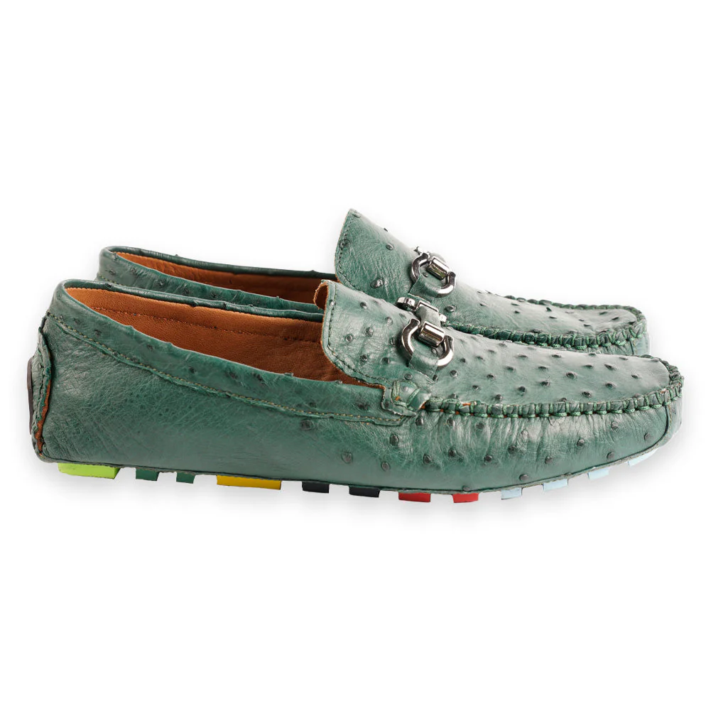 P01405 Palm Beach Genuine Ostrich Driver-Green - Image 2