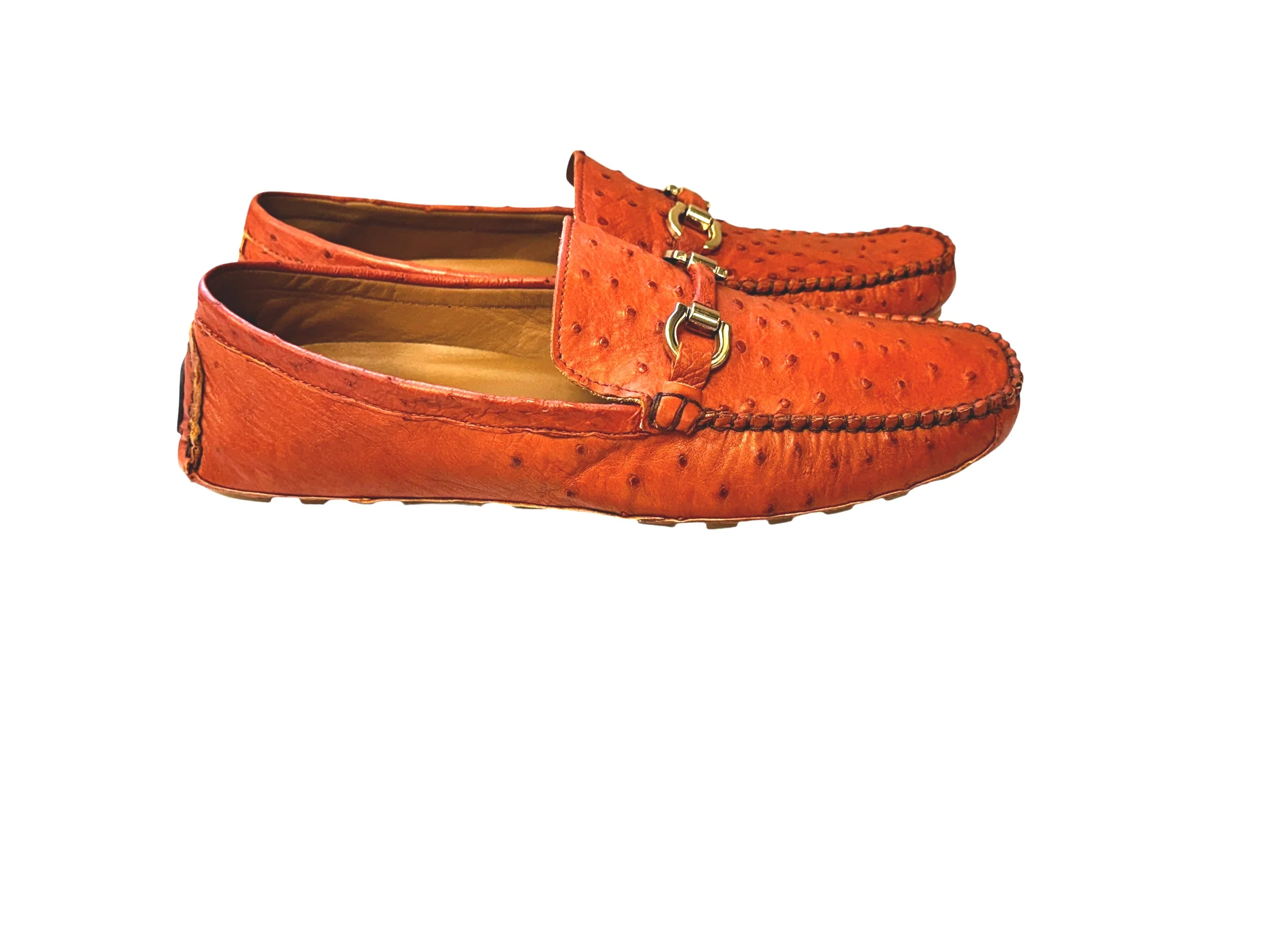 P014091 Palm Beach Genuine Ostrich Driver- Sport Rust - Image 2