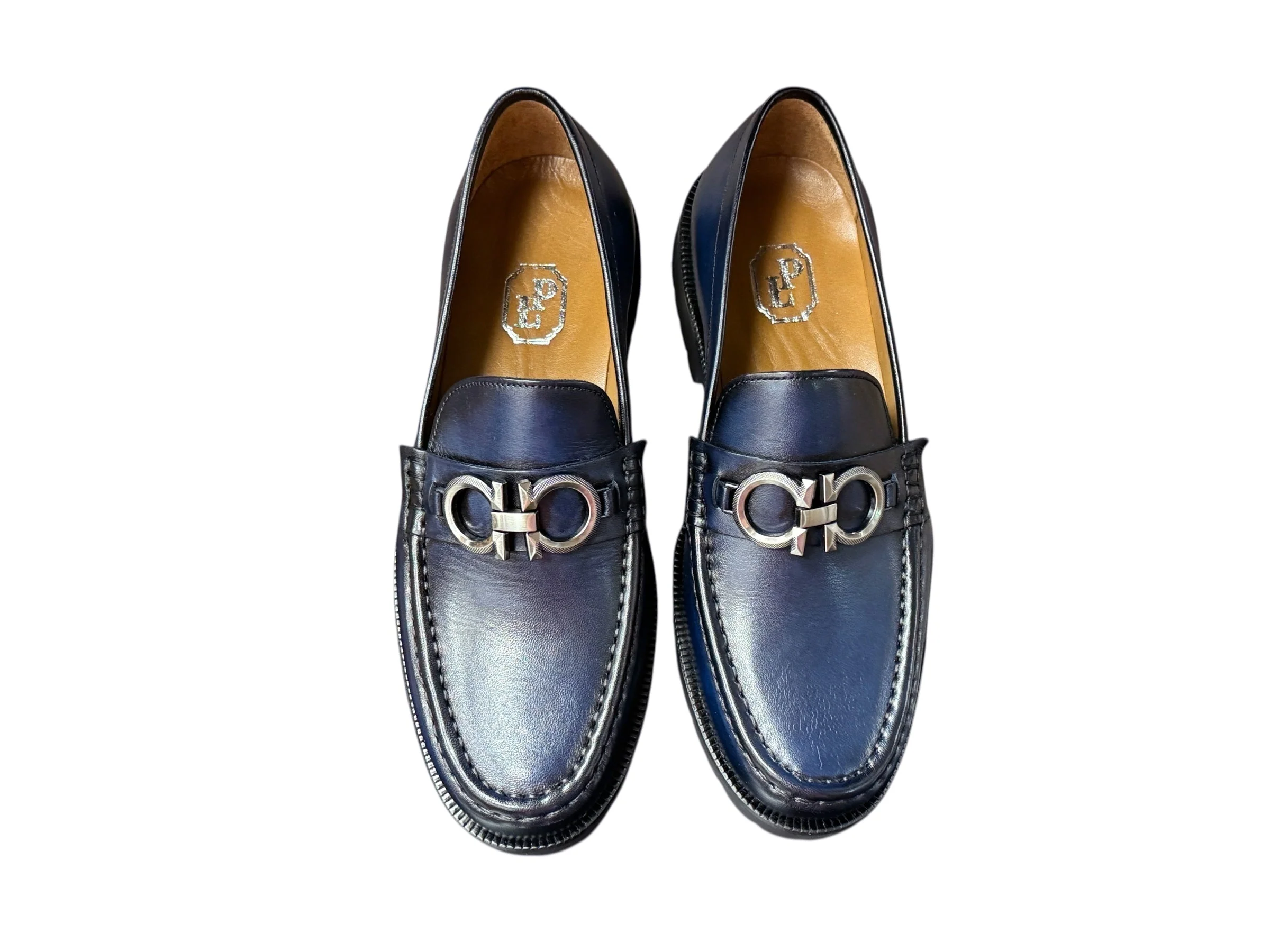P042 Newport- Navy Buckle Loafer - Image 3