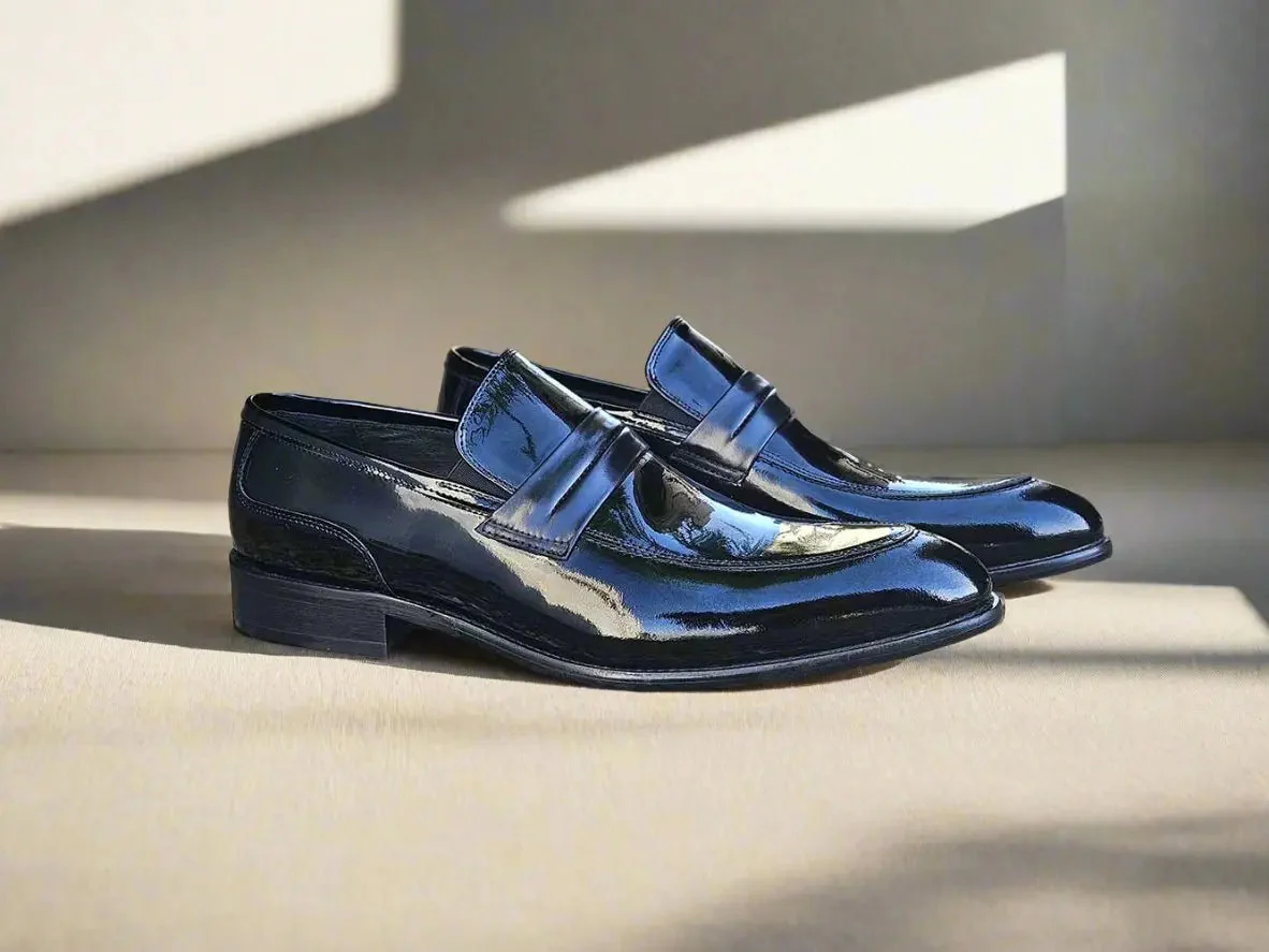 Patent Leather Tuxedo Penny Loafer - Image 3