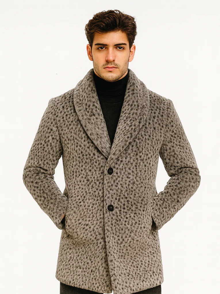 Pimp Coat for Men – 1920s Gangster Leopard Faux Fur Full Length Overcoat - Image 7