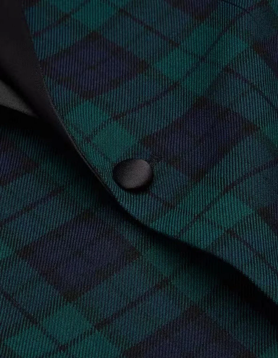 Plaid Dinner Jacket - Green Tartan Sportcoat - Image 4
