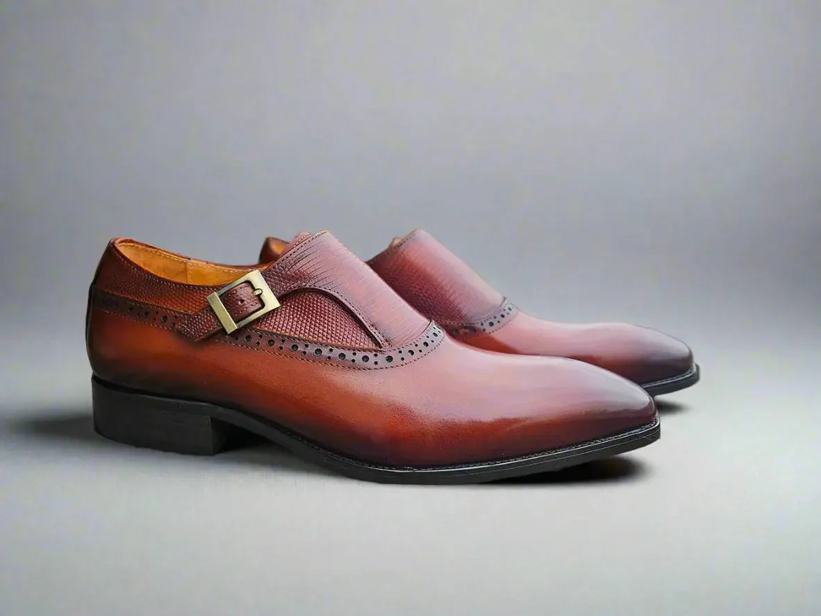 Plain Toe Single Monk Loafer - Image 3