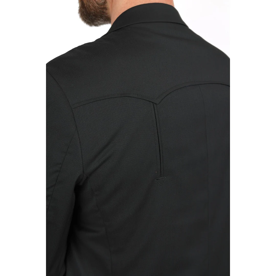 Platini Black Western-Style Sport Coat for Men with Elbow Patches - Image 7