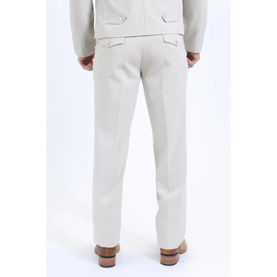 Platini Mens Off White Western-Inspired Sport Suit - Image 3