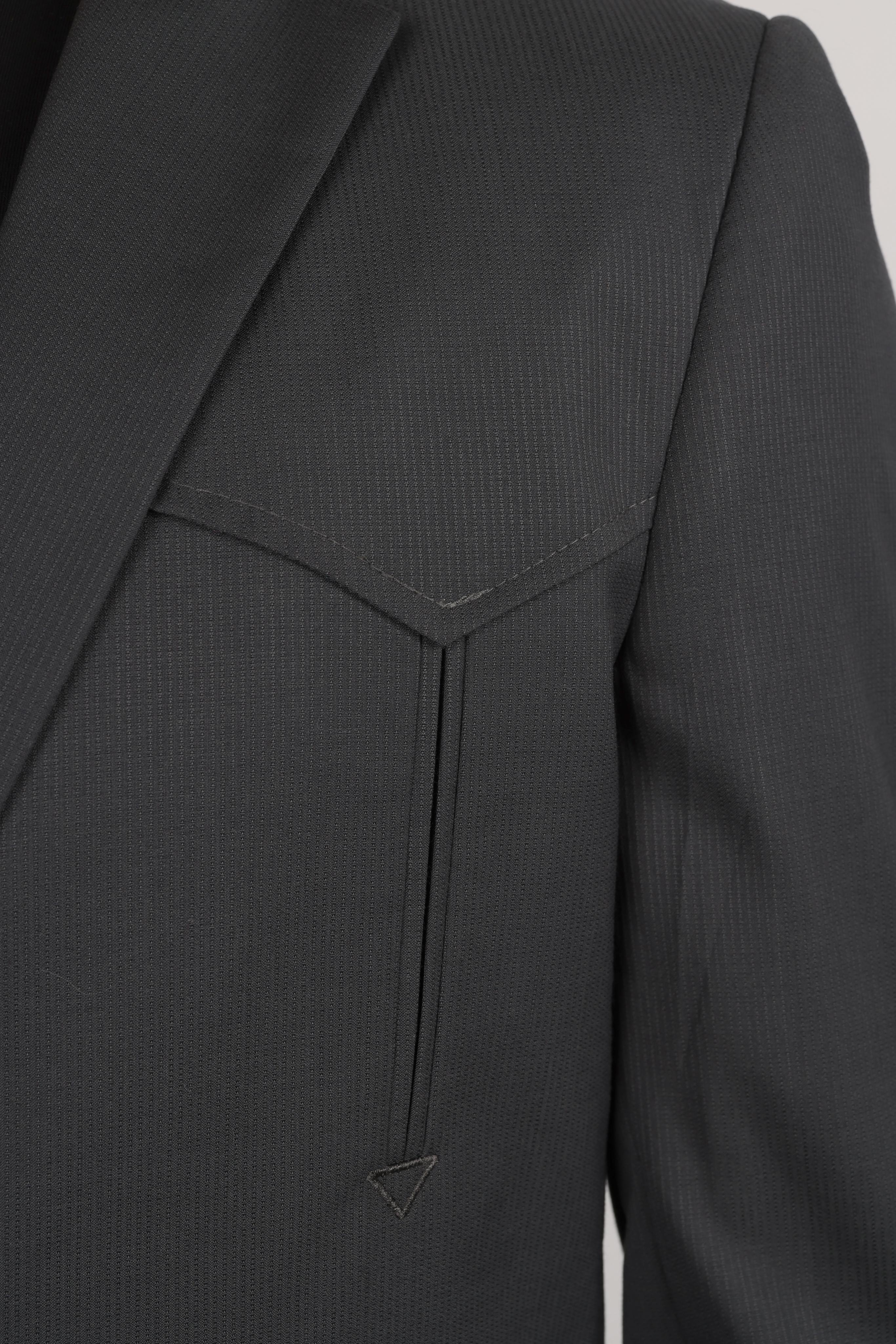 Platini Men’s Western Style Sport Coat with Elbow Patches – Charcoal Black - Image 7