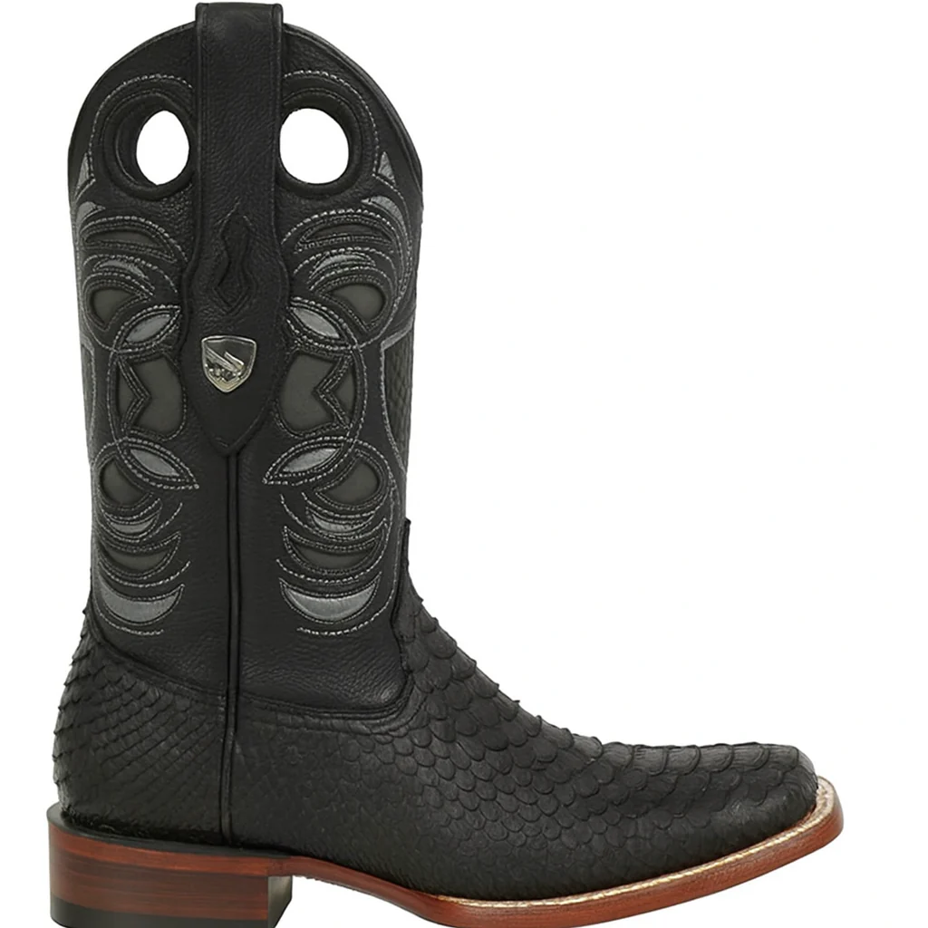 Python Snake Boots Mens Square Toe - Image 13