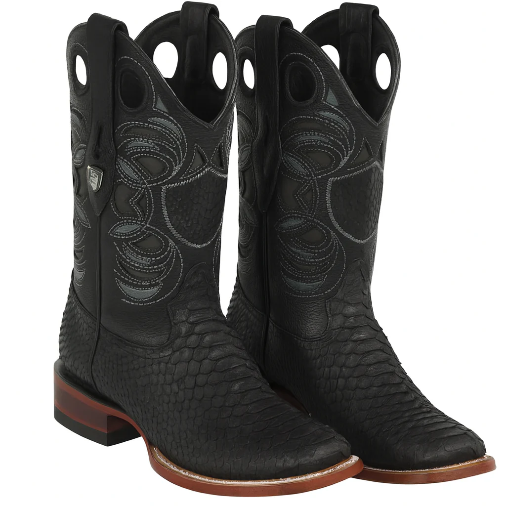 Python Snake Boots Mens Square Toe - Image 8