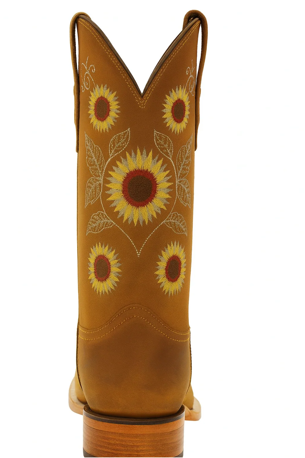 Kids Sunflower Square Toe Cowgirl Boots - Image 6