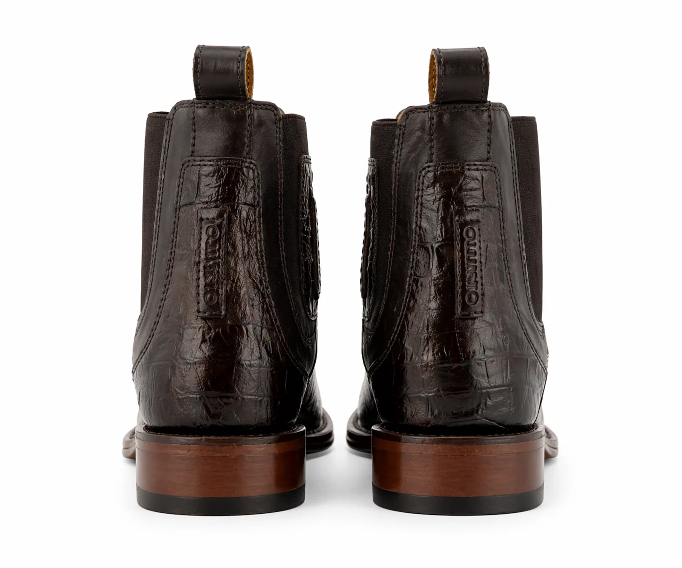 Mens Short Caiman Print Boots - Image 3