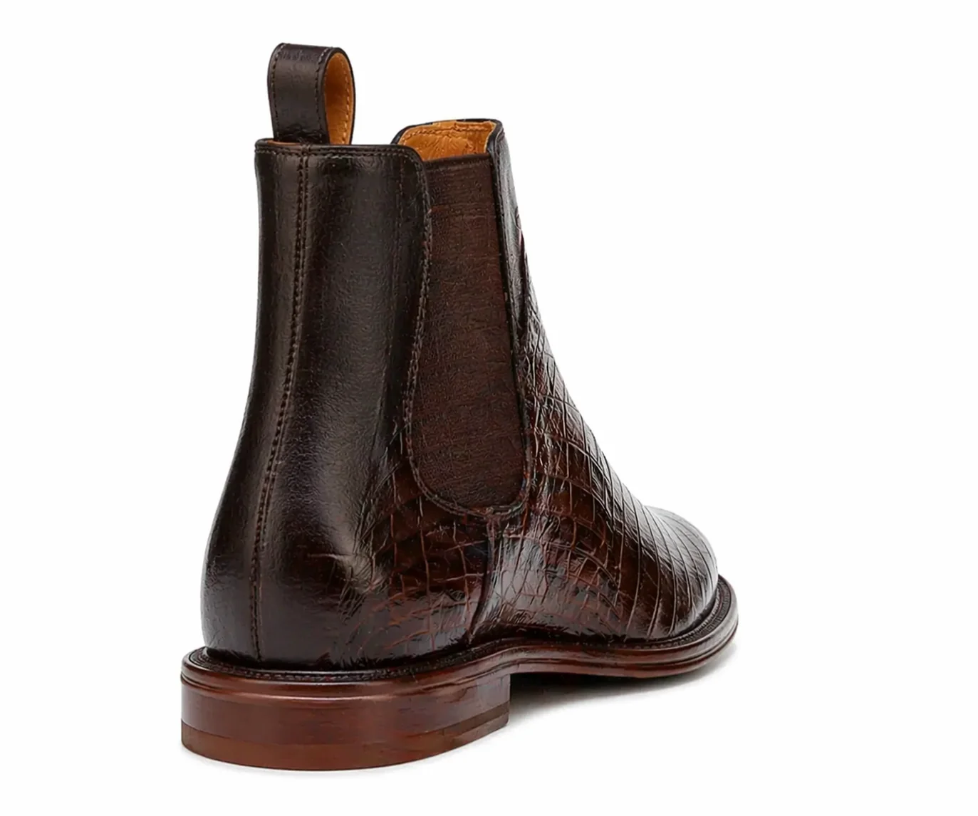 Mens Short Caiman Print Boots - Image 4