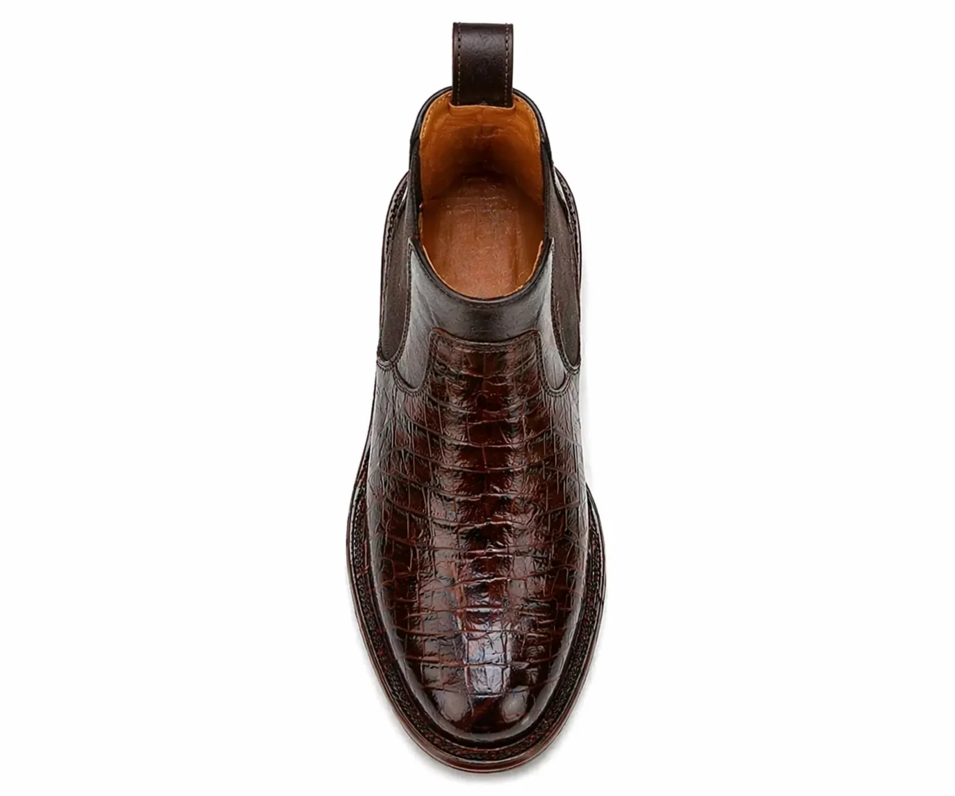 Mens Short Caiman Print Boots - Image 5