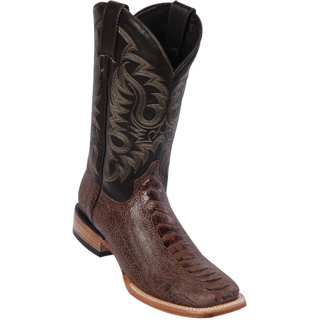 Mens Ostrich Leg Print Boots - Image 2