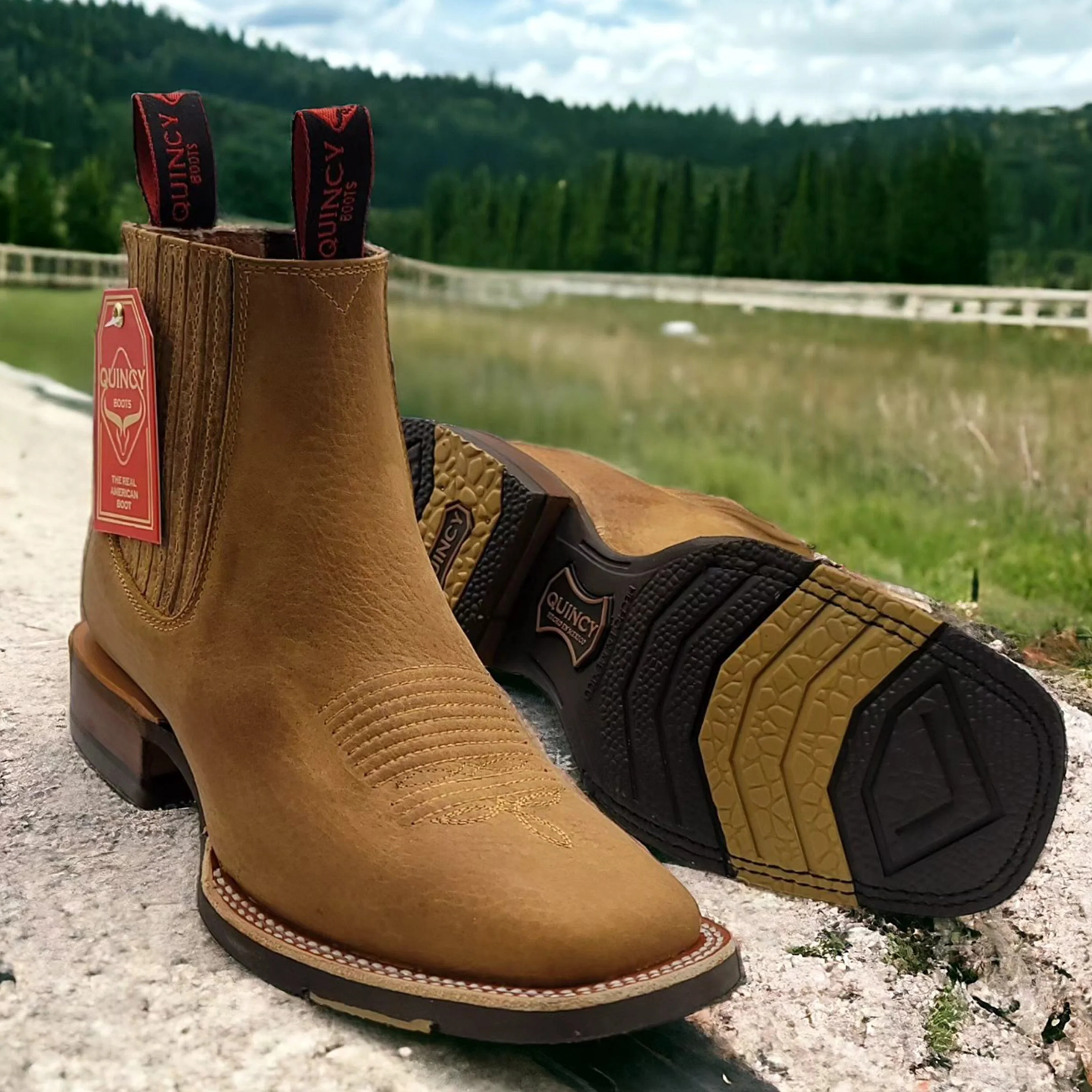 Tan Short Cowboy Boots - Image 2