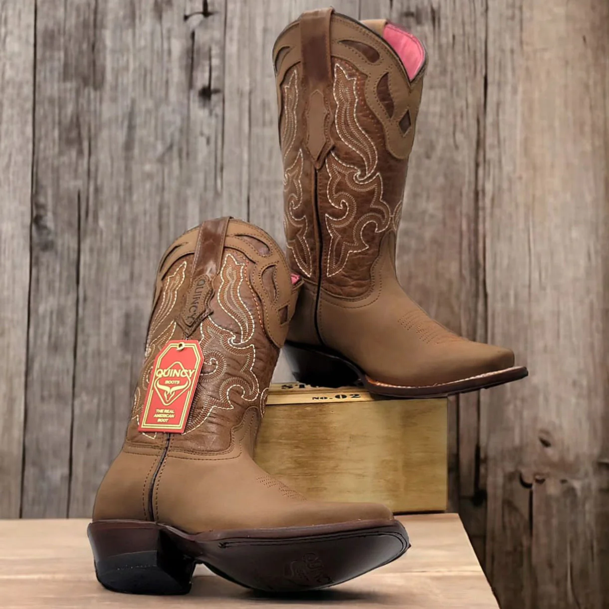 Tan Cowgirl Boots - Image 2