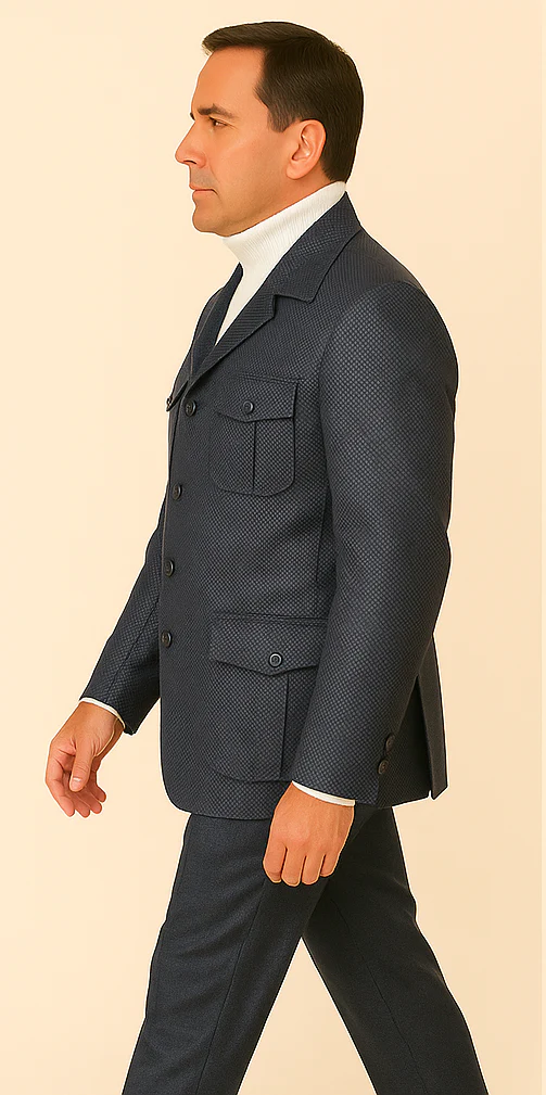Rossi Man DUKE RM1767 – Slim Fit Steel Grey 3-Piece Suit for Men | Elegant Formalwear - Image 3