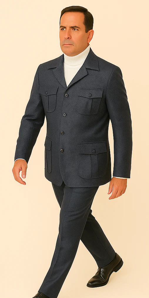 Rossi Man DUKE RM1767 – Slim Fit Steel Grey 3-Piece Suit for Men | Elegant Formalwear - Image 4