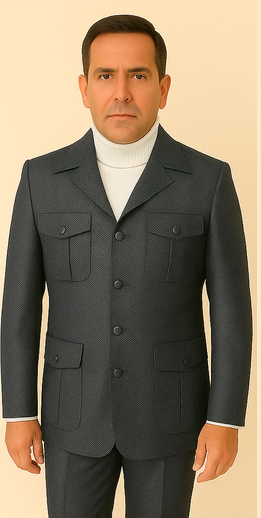 Rossi Man DUKE RM1767 – Slim Fit Steel Grey 3-Piece Suit for Men | Elegant Formalwear - Image 5