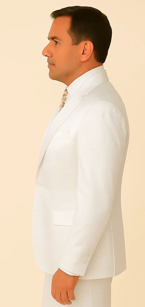 Rossi Man LEO RM1601 – White Slim Fit 3-Piece Suit for Men | Elegant Formalwear Ensemble - Image 3
