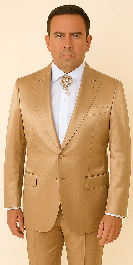 Rossi Man LEO RM1605 – Men's Gold Slim Fit 3-Piece Suit | Elegant Modern Formalwear - Image 5