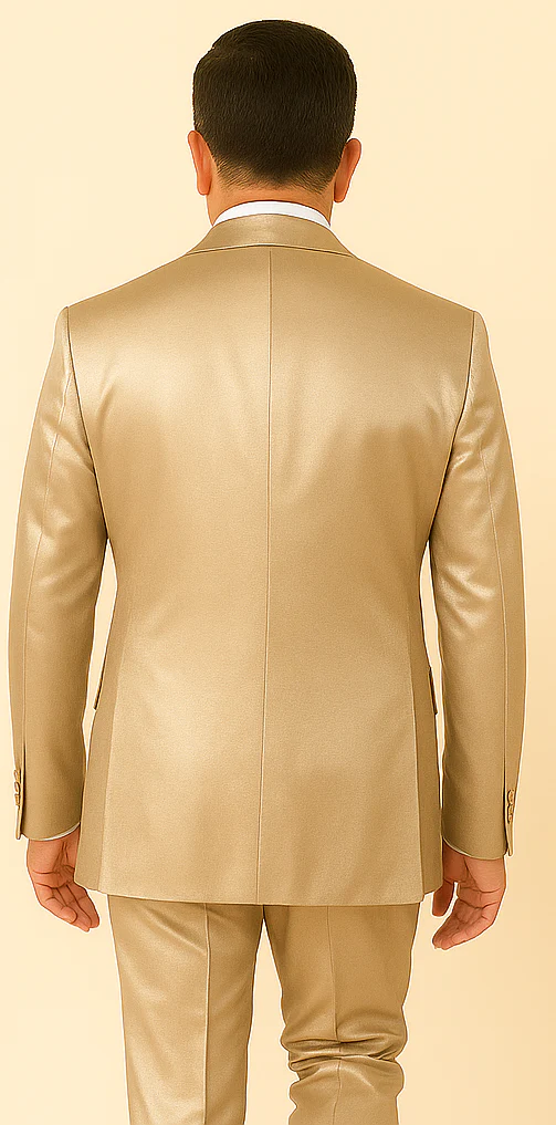 Rossi Man LEO RM1609 – Cream 3-Piece Slim Fit Suit for Men | Sophisticated Formalwear for Special Occasions - Image 2