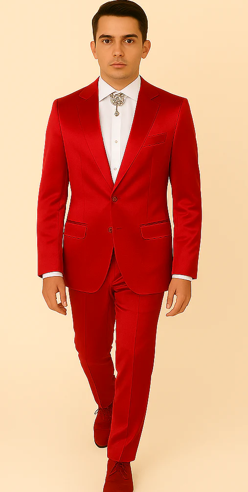 Rossi Man LEO RM1621 – Red Slim Fit 3-Piece Designer Suit for Men - Image 4