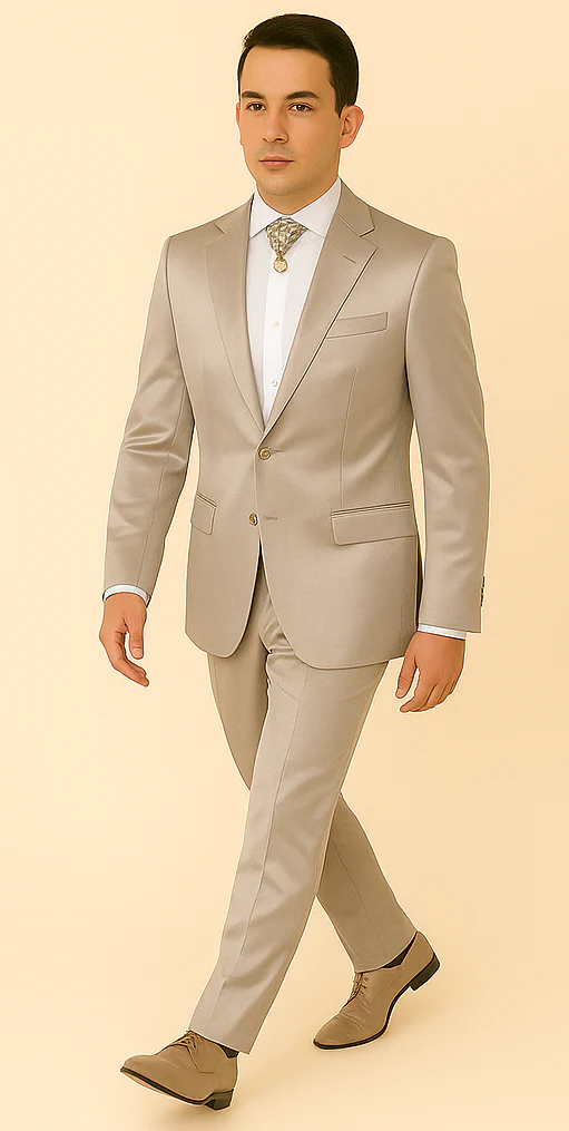 Rossi Man LEO RM1622 – Off-White Slim Fit 3-Piece Designer Suit for Men - Image 2