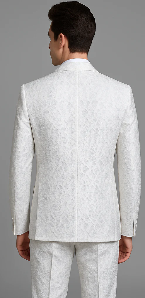 Rossi Man Leo RM1902 – White Designer Tuxedo for Men - Image 2