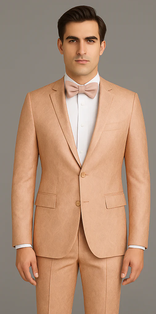 Rossi Man Leo RM1903 – Pink & Gold Designer Tuxedo for Men | Stylish Formal Wear - Image 5