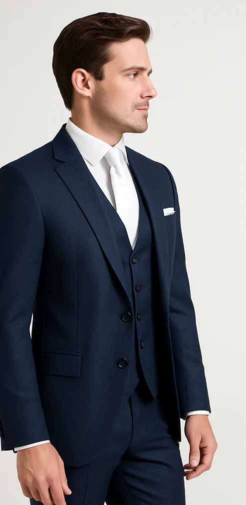 Rossi Man MAX RM1711 Slim Fit 3-Piece Suit – Stylish Navy Formalwear for Men - Image 2