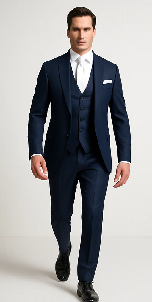 Rossi Man MAX RM1711 Slim Fit 3-Piece Suit – Stylish Navy Formalwear for Men - Image 5