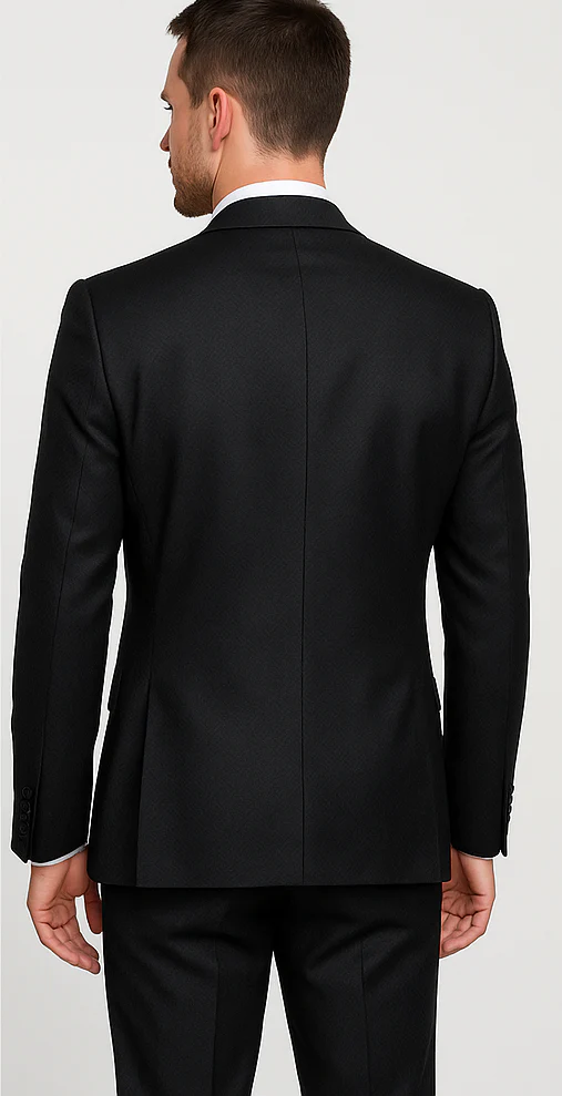 Rossi Man MAX RM1712 Slim Fit 3-Piece Suit – Stylish Black Formalwear for Men - Image 3