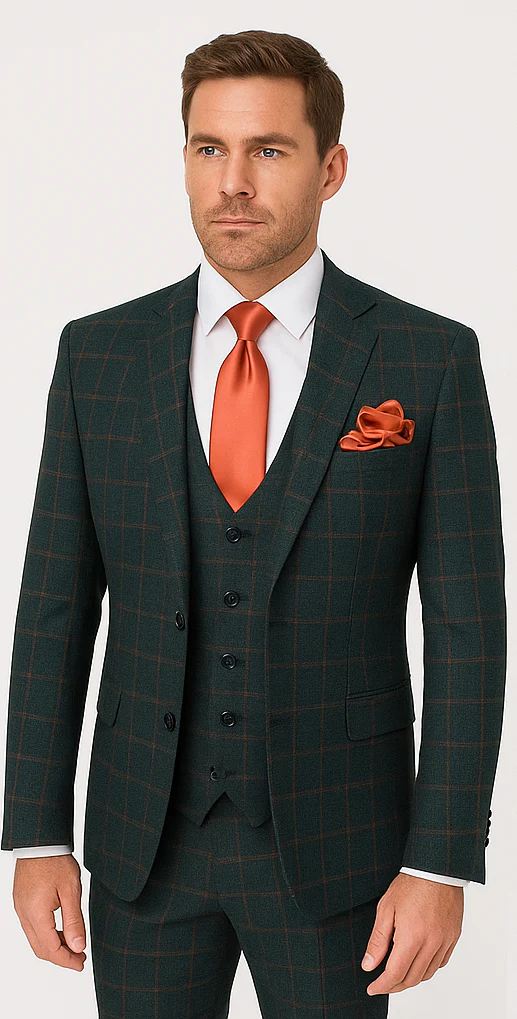 Rossi Man MAX RM1788 Slim Fit 3-Piece Suit – Stylish Formalwear for Men - Image 5