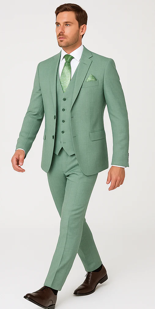 Rossi Man MAX RM1821 Slim Fit 3-Piece Suit – Contemporary Men’s Formalwear - Image 2