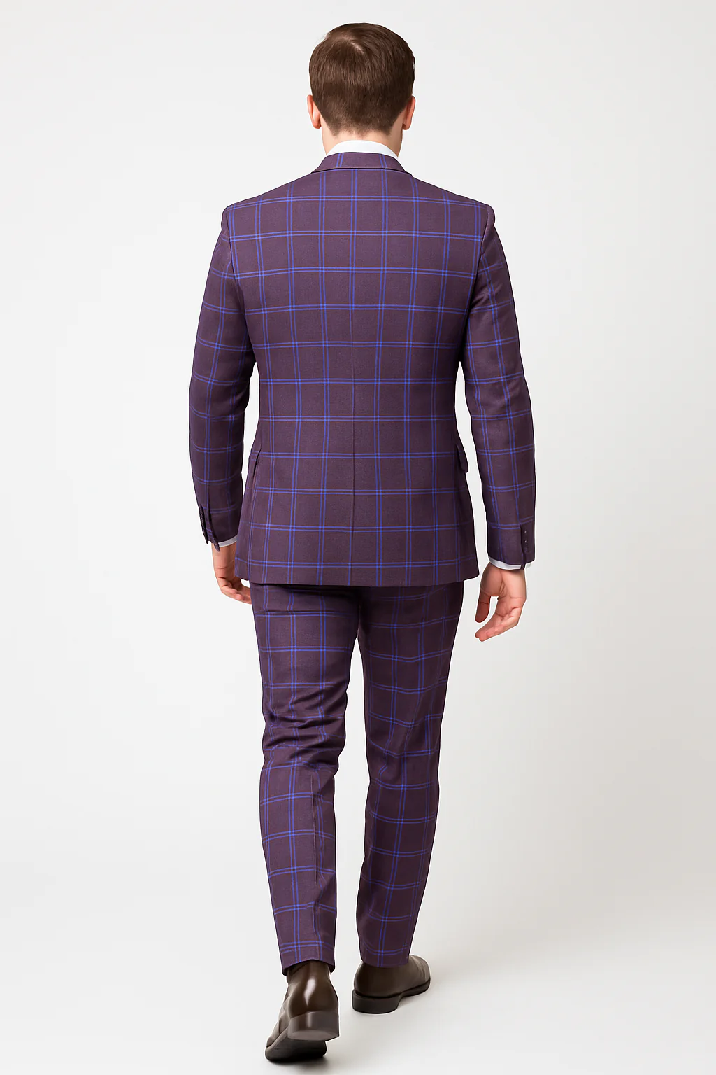 Rossi Man MAX RM1834 Slim Fit 3-Piece Suit – Elegant Purple Formalwear for Men - Image 4