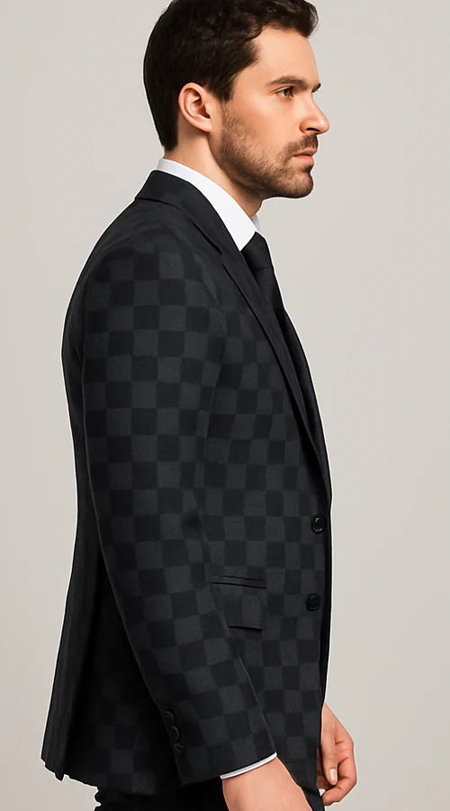 Rossi Man Max RM1837 – Men’s Slim Fit Tailored 3-Piece Suit in Black - Image 3