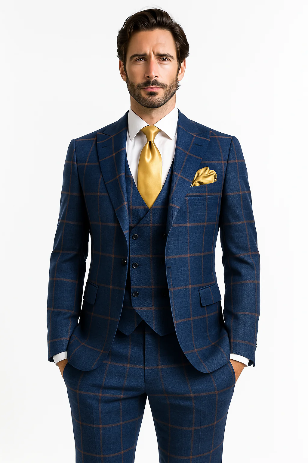 Rossi Man Max RM1840 – Slim Fit 3-Piece Formal Suit for Men - Image 3