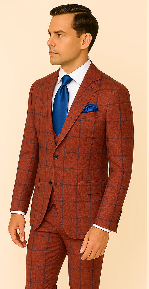 Rossi Man Max RM1842 – Slim Fit 3-Piece Formal Suit for Men - Image 3
