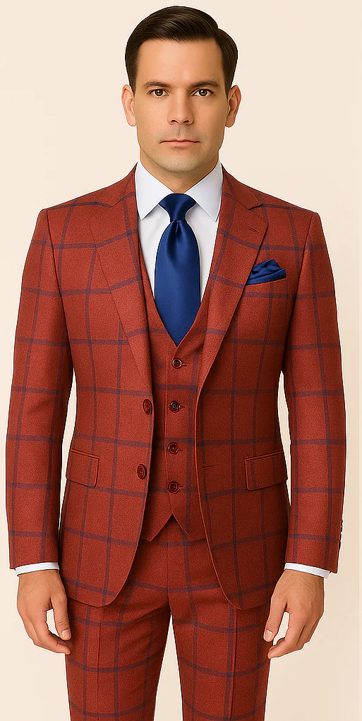 Rossi Man Max RM1842 – Slim Fit 3-Piece Formal Suit for Men - Image 5